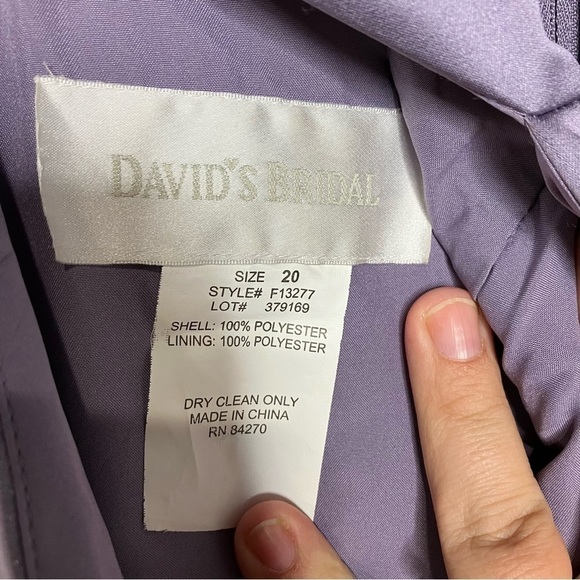 Elegant Purple Sleeveless Dress (David's Bridal) - Picture 3 of 5
